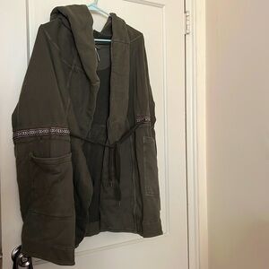 Free people olive jacket with belt size: S